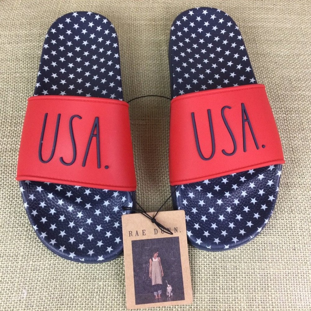 Rae Dunn USA Slide Sandals